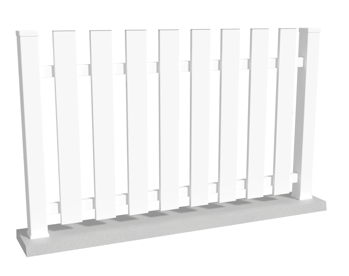 Clôture ajourée en PVC blanc - Adonis