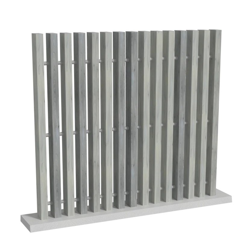 Clôture verticale ajourée PVC Gris cérusé - Cosmos