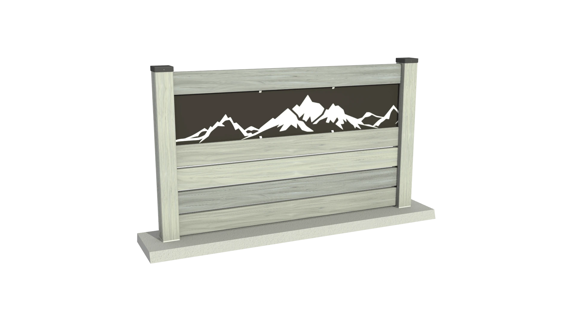 Clôture décorative PVC Gris - Héraclès