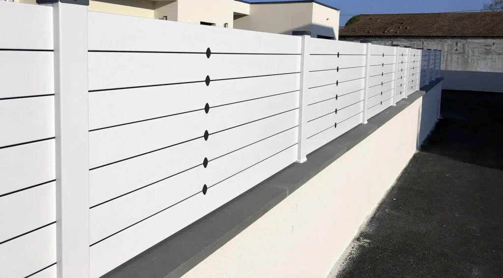 Clôture brise vue décorative PVC Blanc -Antigone