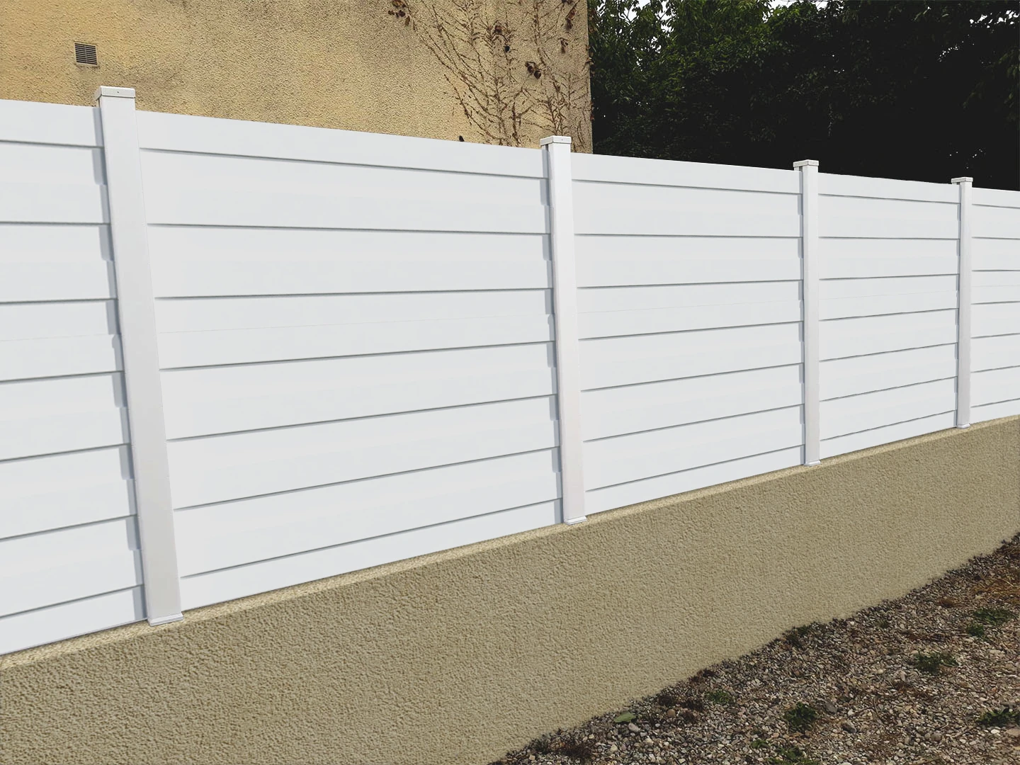 Clôture brise vue extérieur PVC Blanc - Alterna