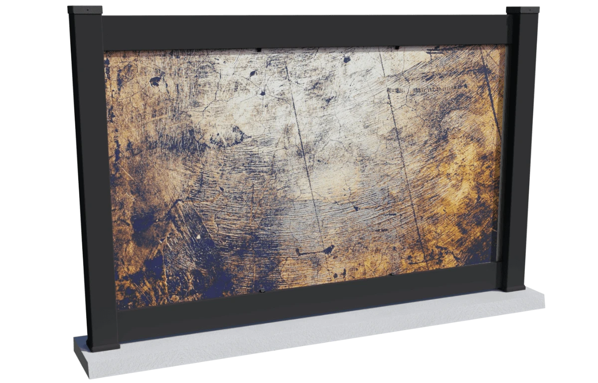 Clôture brise vue originale PVC plaxé gris anthracite - Asphalte