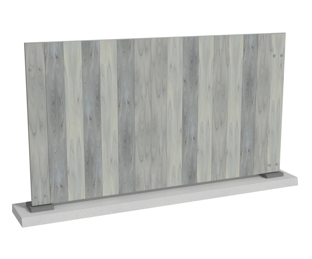 Clôture brise vue verticale PVC Gris - Histogramme