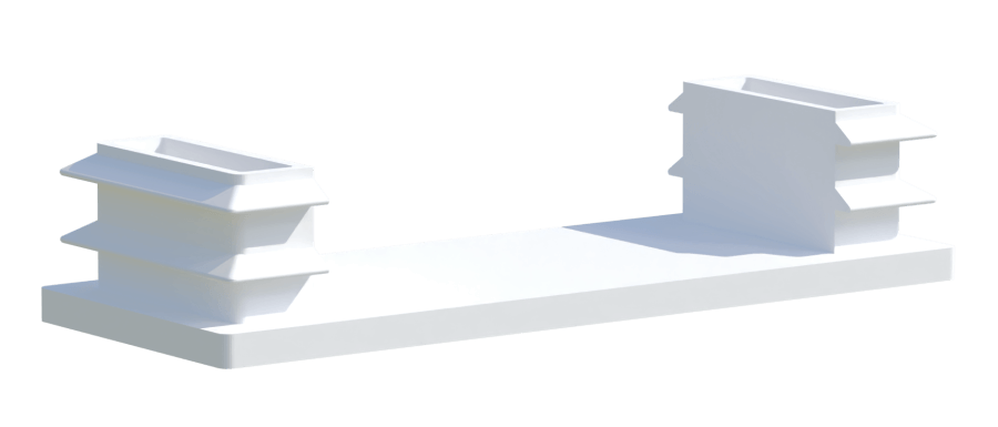 Bouchon plat PVC 80x30 mm