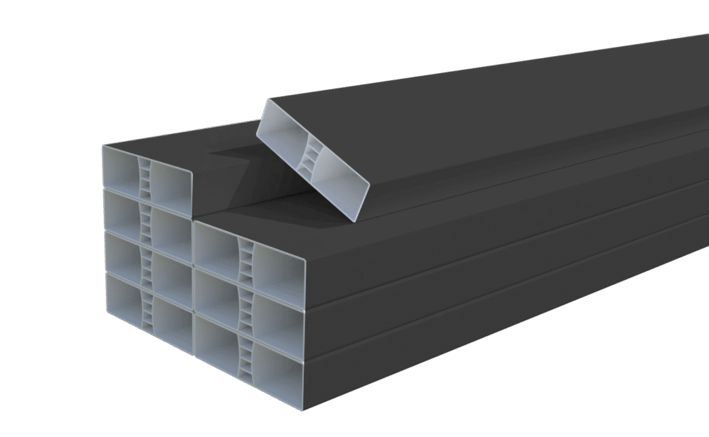 Lisse PVC 10x3 cm plaxée – 1,00 m